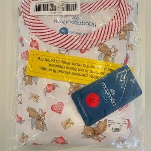 Magnolia Baby White and Red Infant Pajamas
